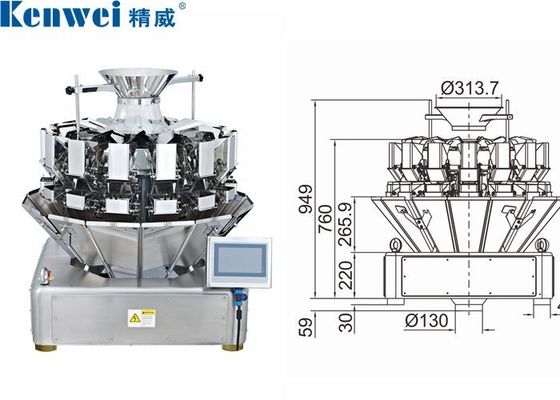 0.5L Hopper Mini SUS 304 Kenwei Multihead Weigher